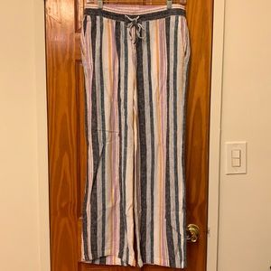 Women's Linen Striped Pants